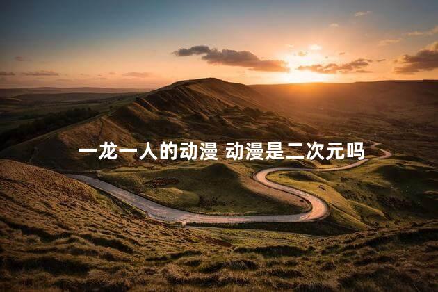 一龙一人的动漫 动漫是二次元吗